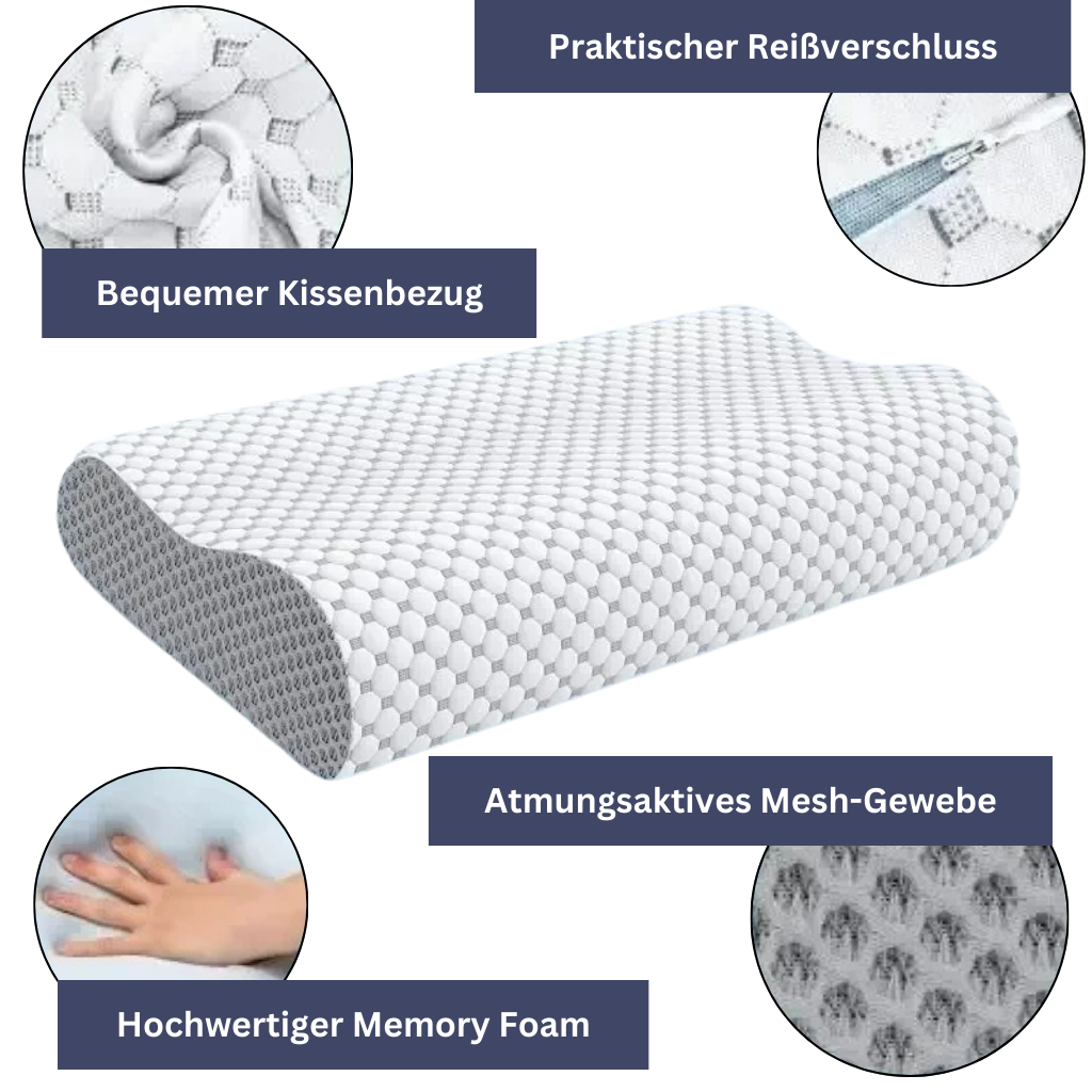 Seitenschläfer- & Rückenschläfer-Kissen mit optimaler Unterstützung