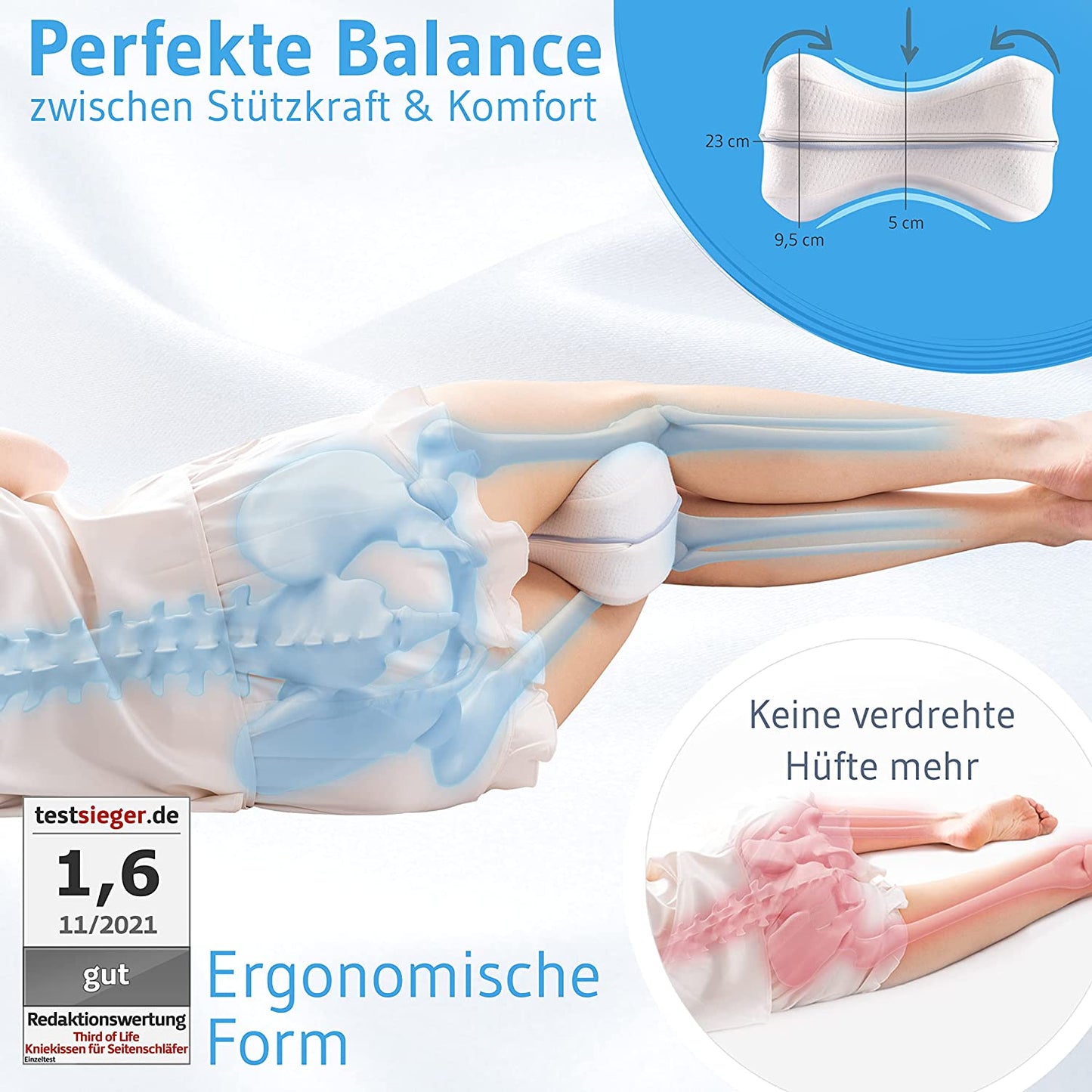 Ergonomisches Knie- und Beinruhekissen
