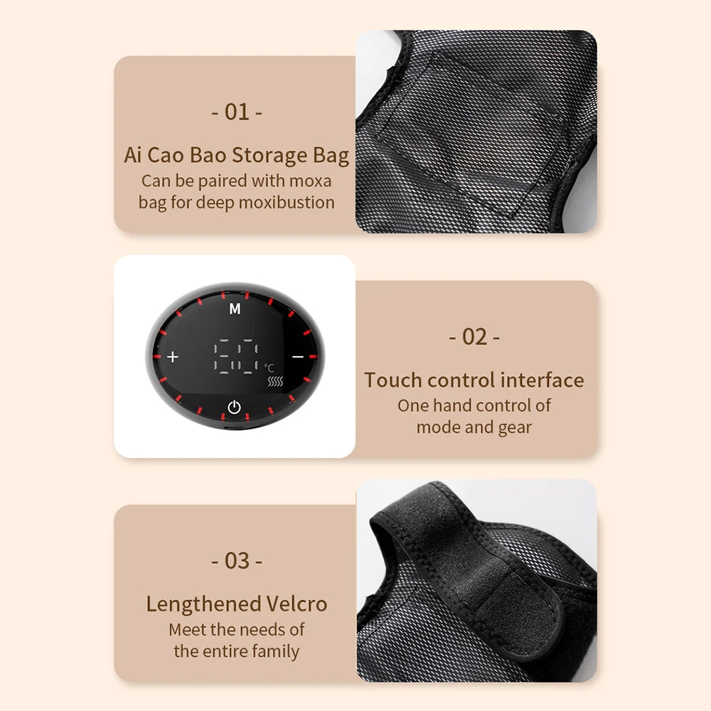 Beheizte Massage-Kniebandage