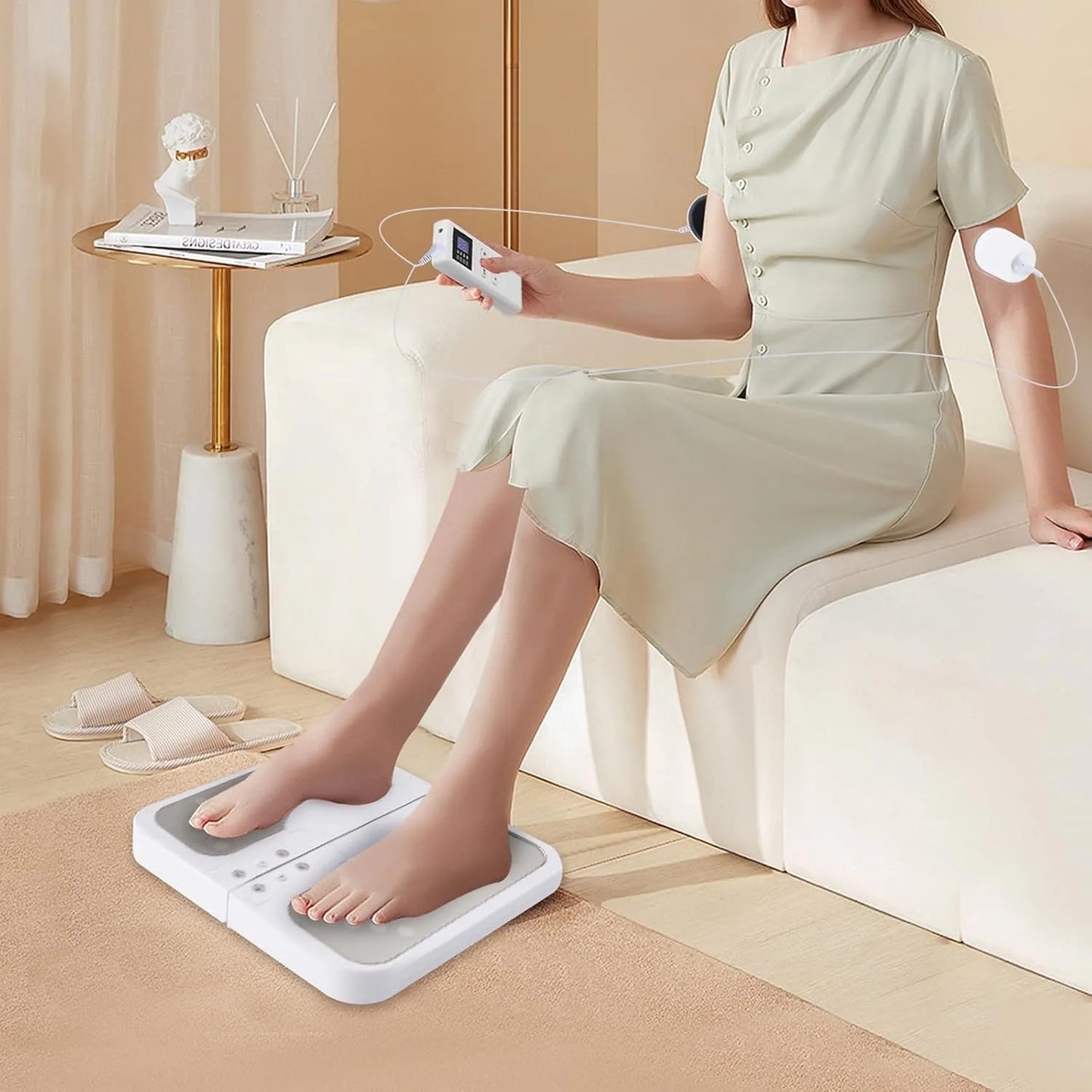 EMS-Fußmassagegerät mit Wärmefunktion