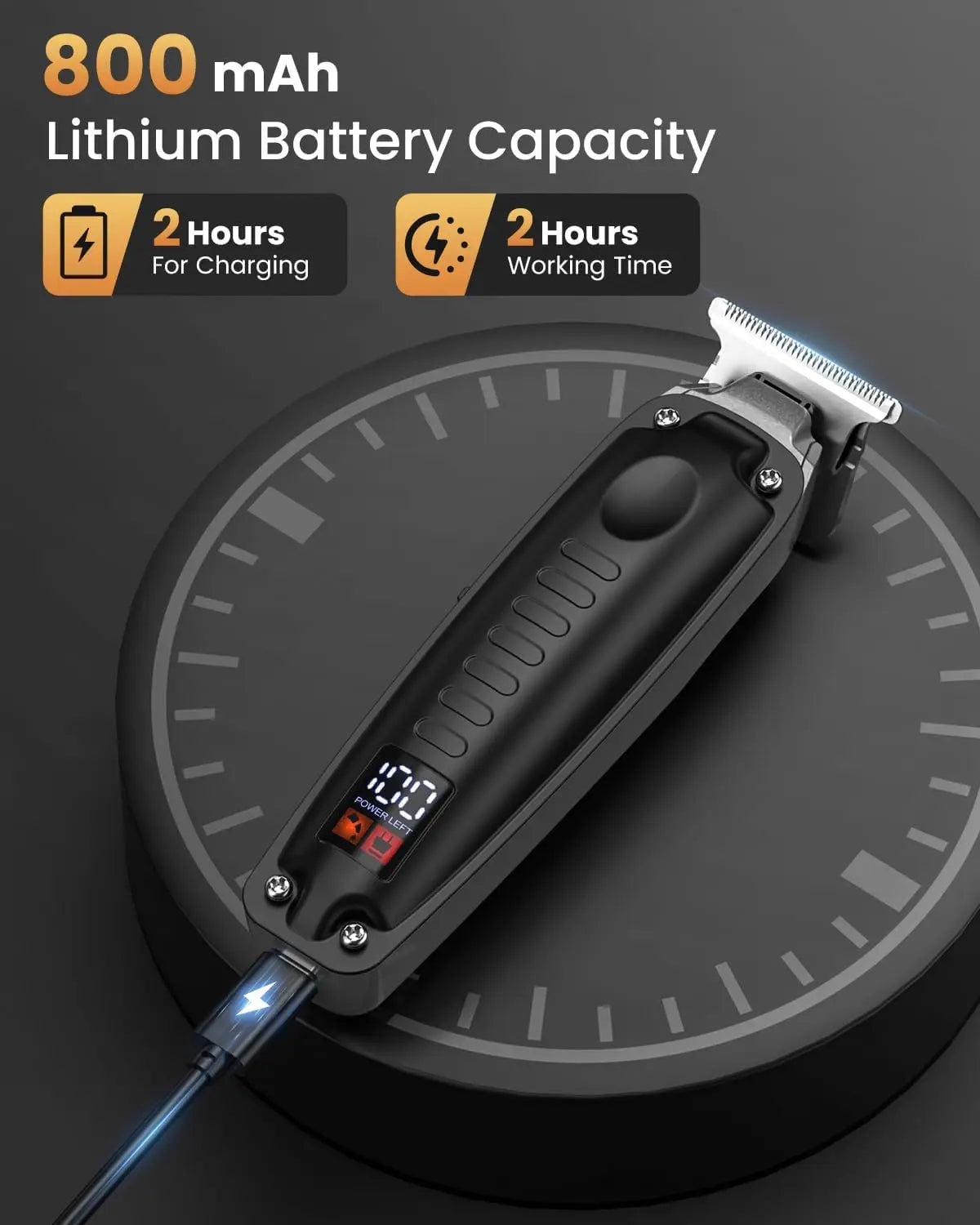 Professioneller Haarschneider mit LED-Display & Type-C Ladefunktion