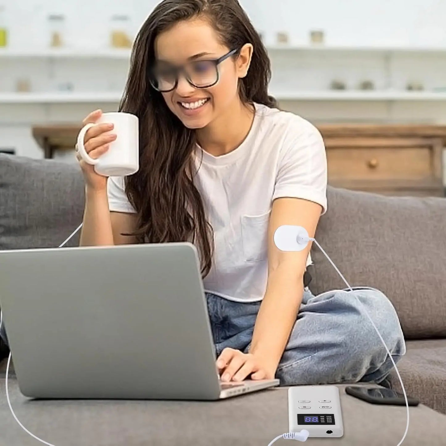 EMS-Fußmassagegerät mit Wärmefunktion