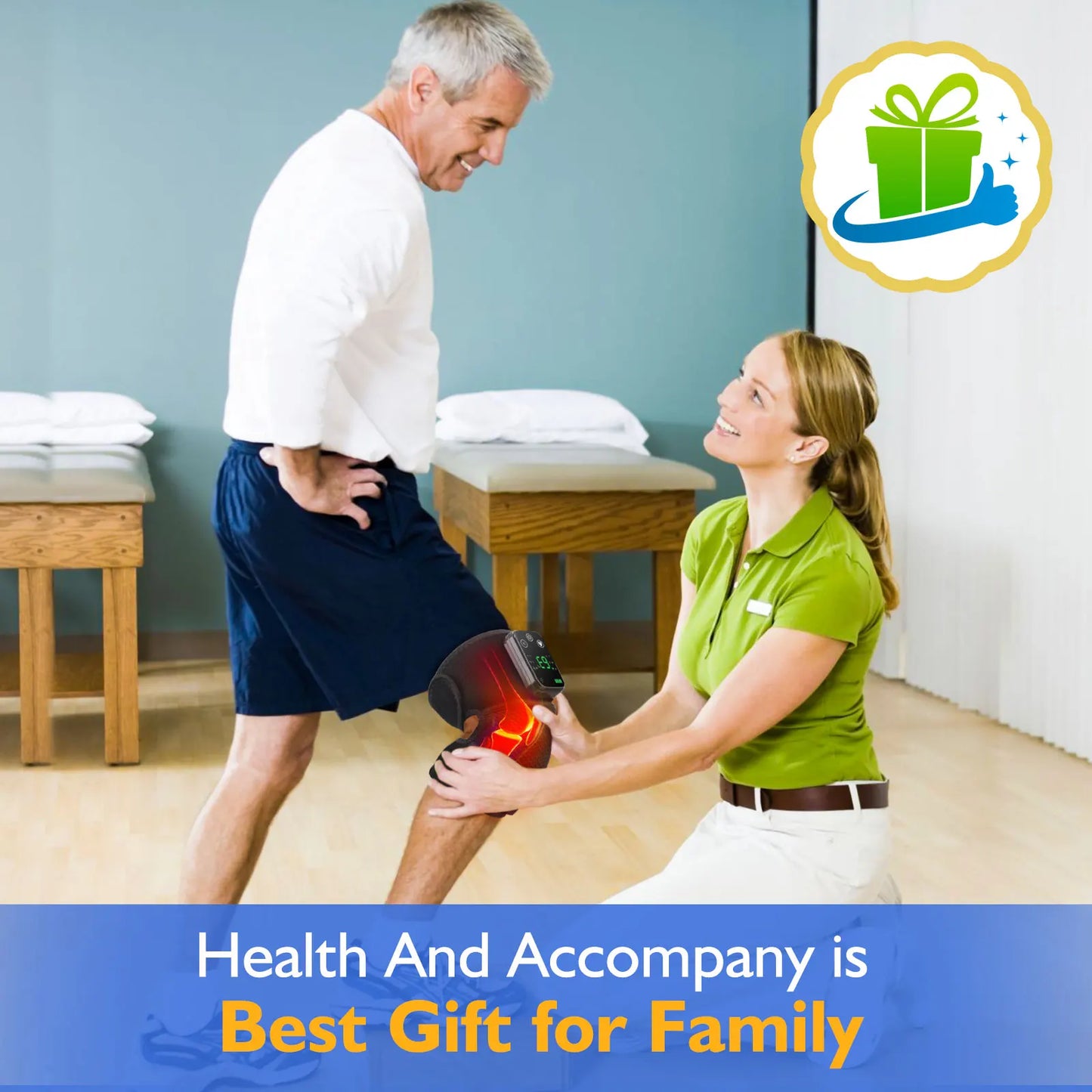 Elektrische Heiz- & Massage-Kniebandage